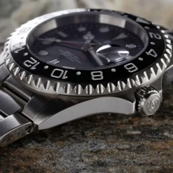 Steinhart Watches Duikhorloges 42 Mm^Gmt-Ocean 1 Zwart Keramiek Duikhorloge