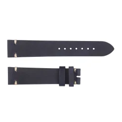 Steinhart Watches Bandjes 20 Mm^Leren Band Donkerblauw Voor Monopusher Maat L