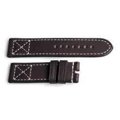 Steinhart Watches Bandjes 24 Mm^Leren Band Donkerbruin Maat M