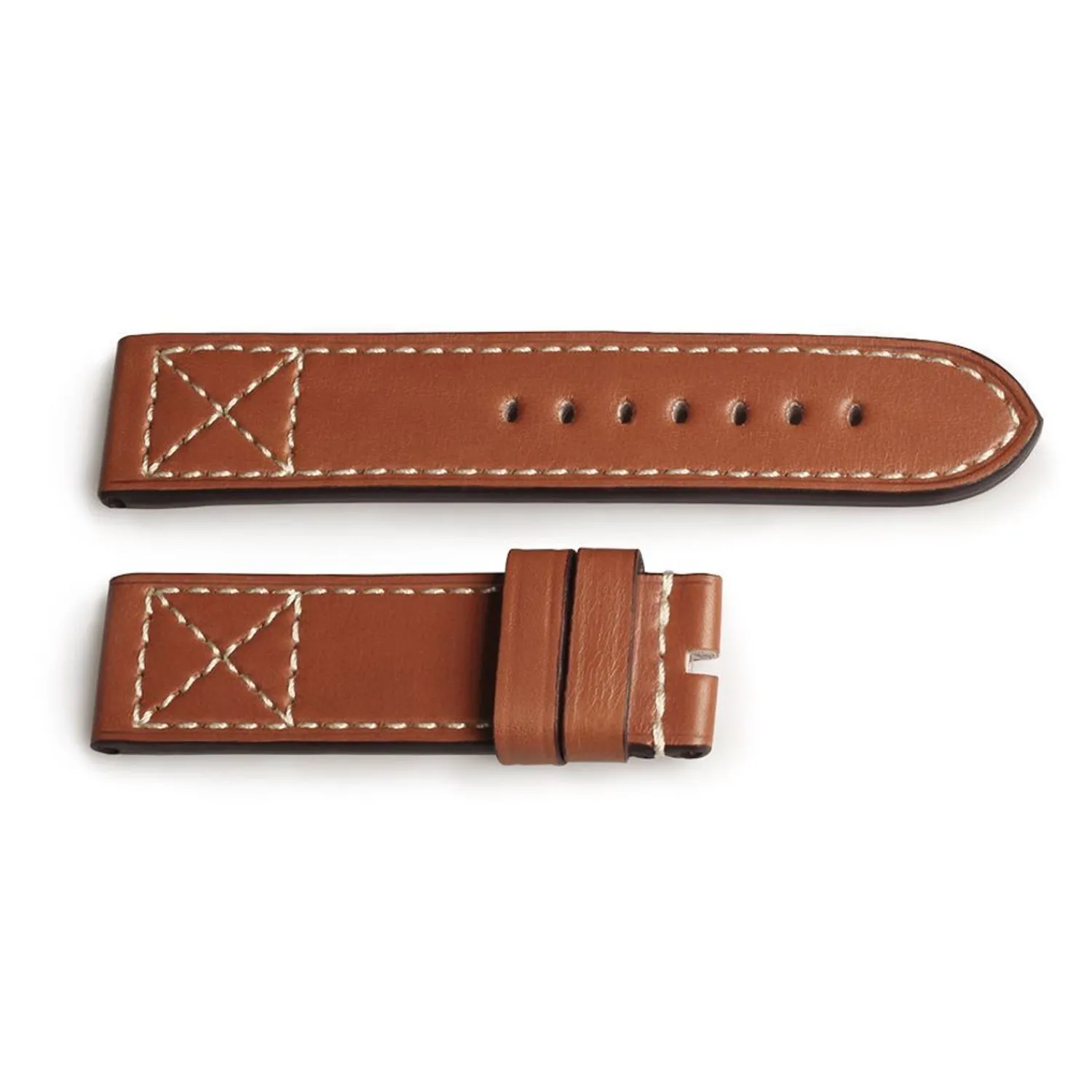 Steinhart Watches Bandjes 24 Mm^Leren Band Espresso Oude Vintage Maat S