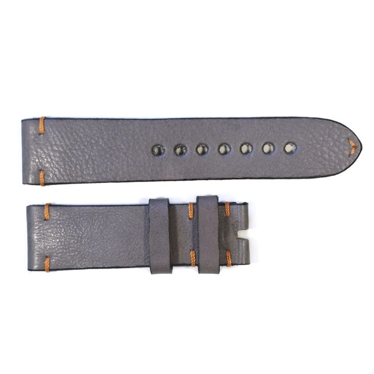 Steinhart Watches Bandjes 24 Mm^Leren Band Grijs Voor Triton Titan 1000 Maat L