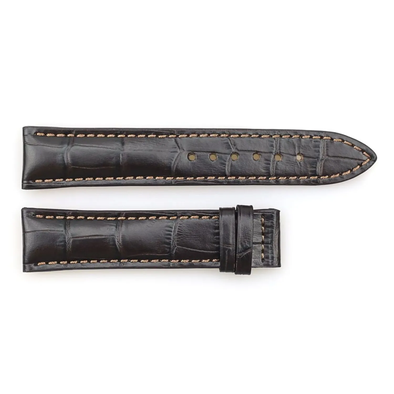 Steinhart Watches Bandjes 20 Mm^Leren Band Koffie Voor Marine 38 Maat M