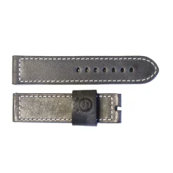 Steinhart Watches Bandjes 24 Mm^Leren Band Vintage Grijs Voor Apollon Maat M