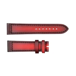 Steinhart Watches Bandjes 22 Mm^Leren Band Voor Ocean Two Carbon Red Maat M