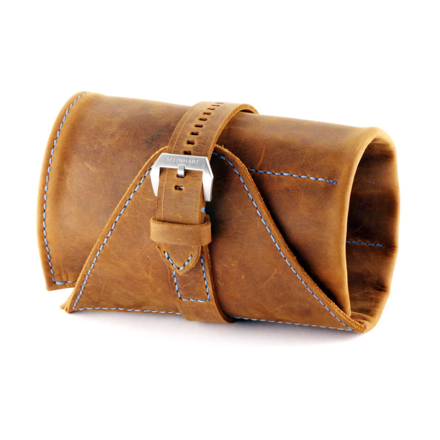 Steinhart Watches Leren Tas^Leren Rol Bruin Voor Vier Horloges