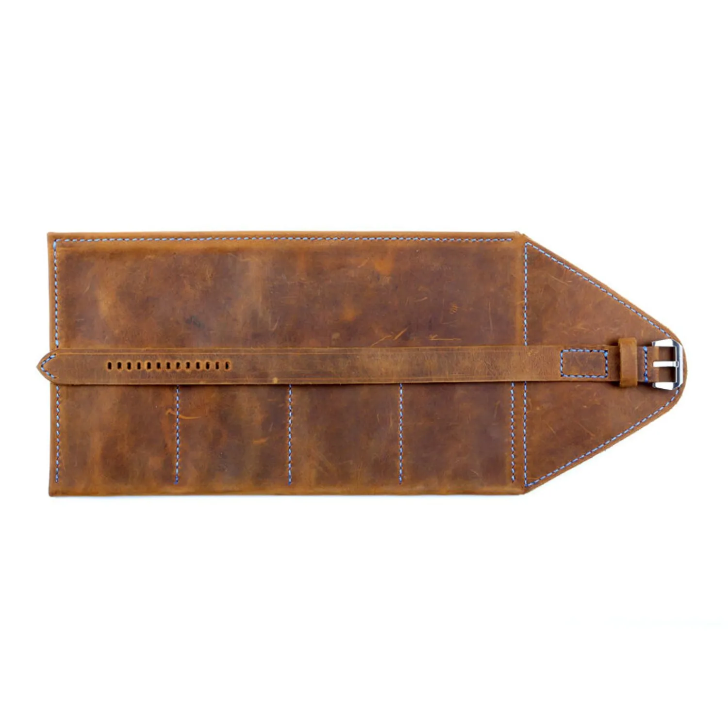 Steinhart Watches Leren Tas^Leren Rol Bruin Voor Vier Horloges