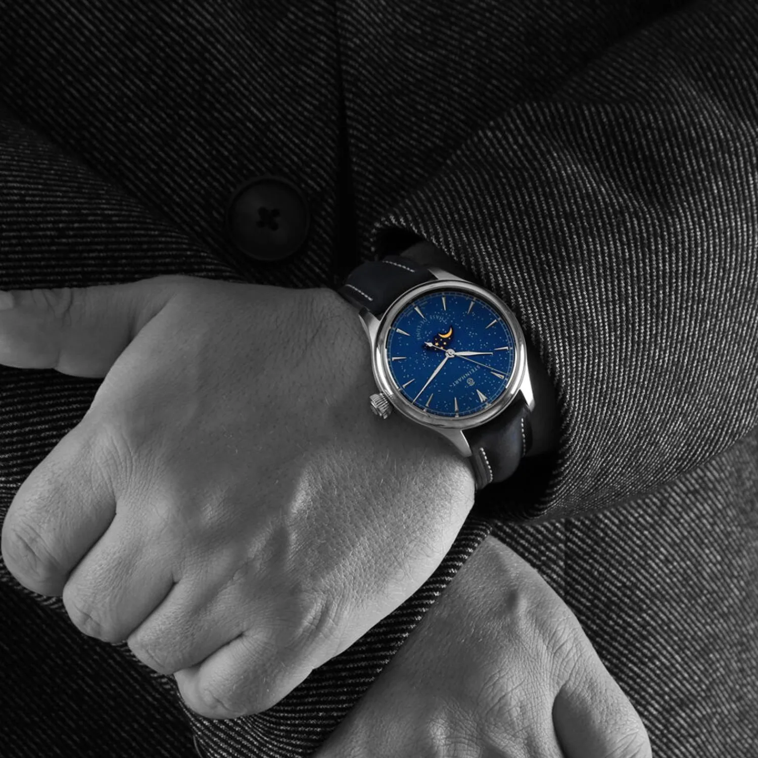 Steinhart Watches Maritieme Horloges^Mariene Maanfase Blauw