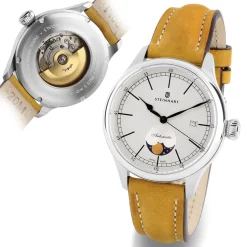 Steinhart Watches Maritieme Horloges^Mariene Maanfase Zilver