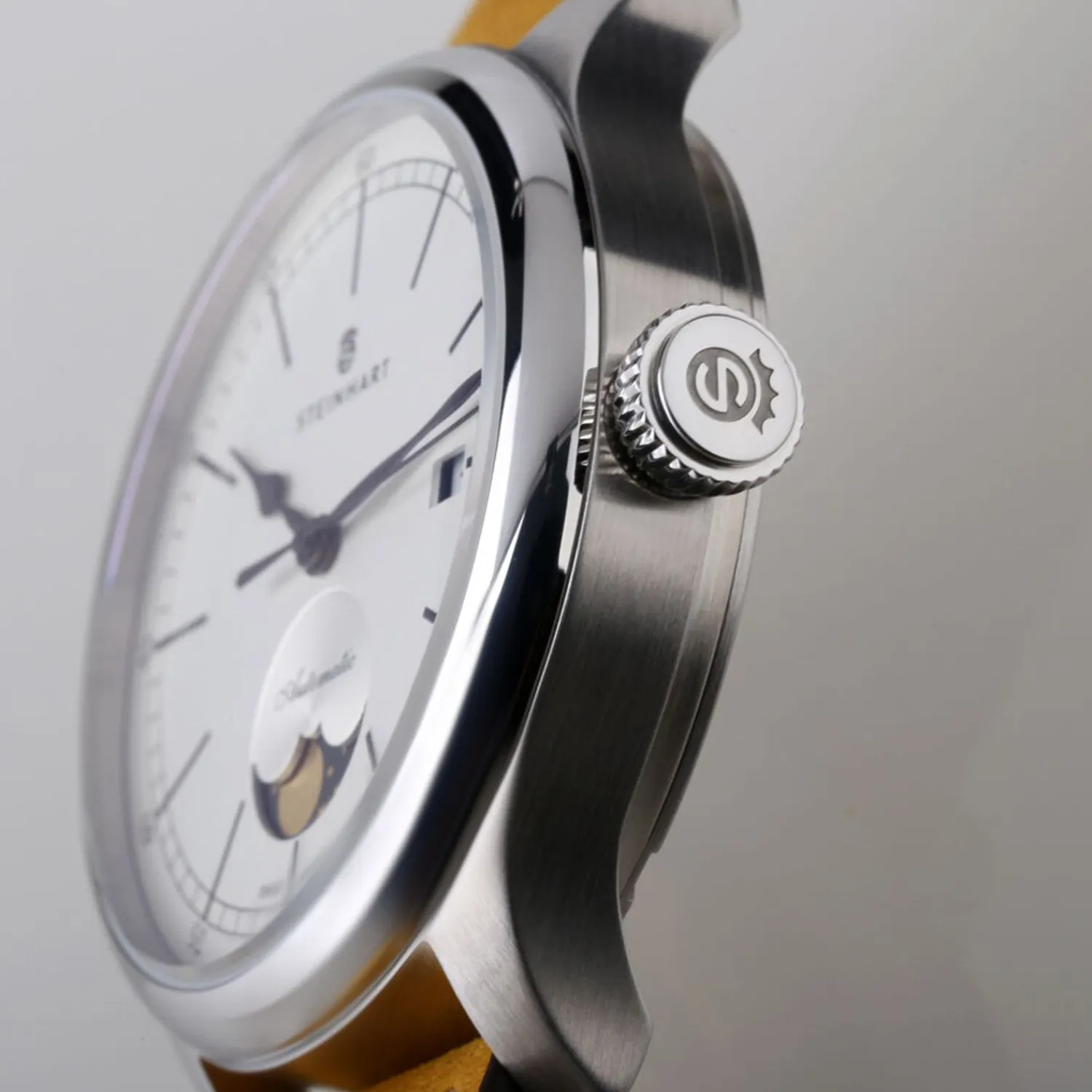 Steinhart Watches Maritieme Horloges^Mariene Maanfase Zilver