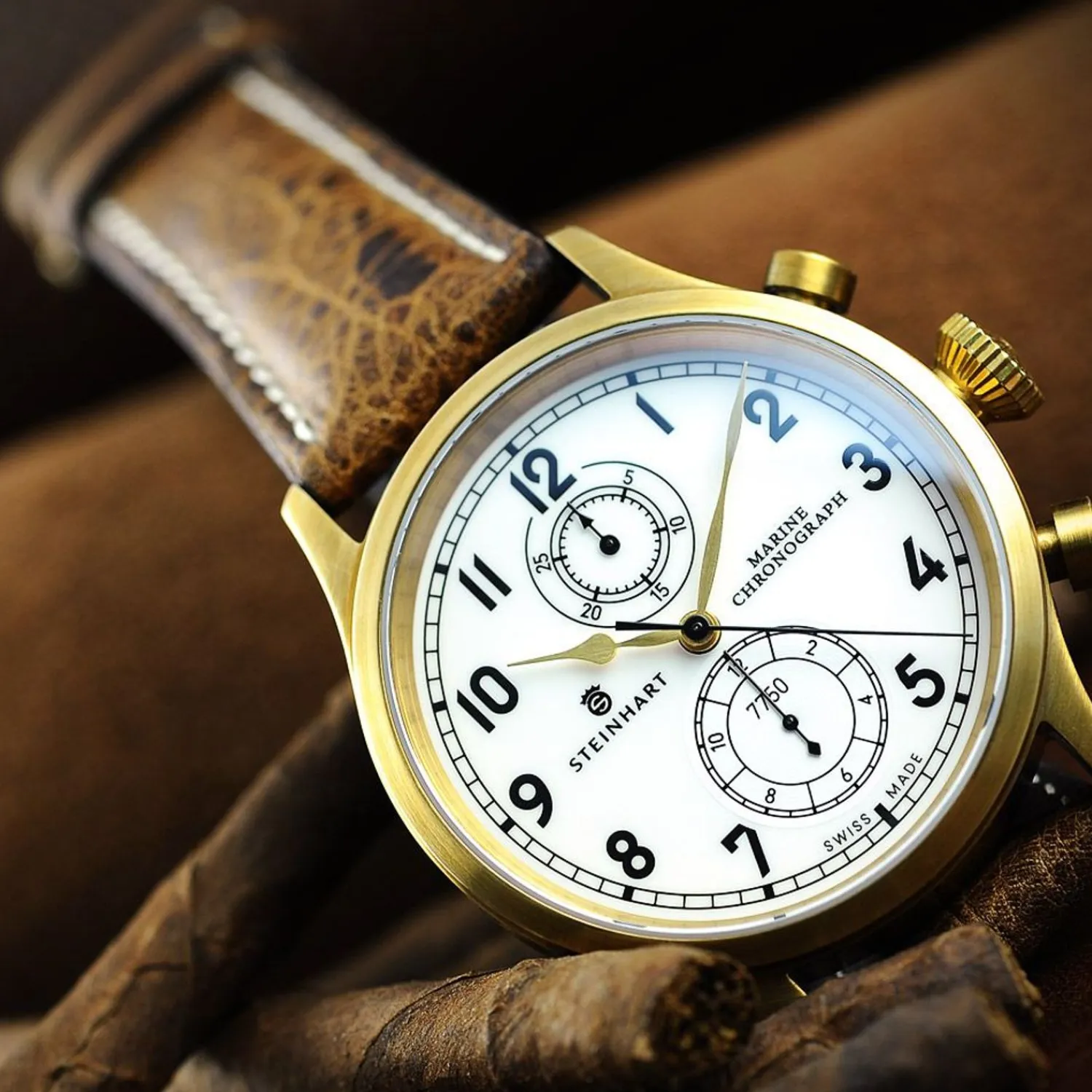 Steinhart Watches Premium Lijn^Marine-Chronograaf Brons Premium