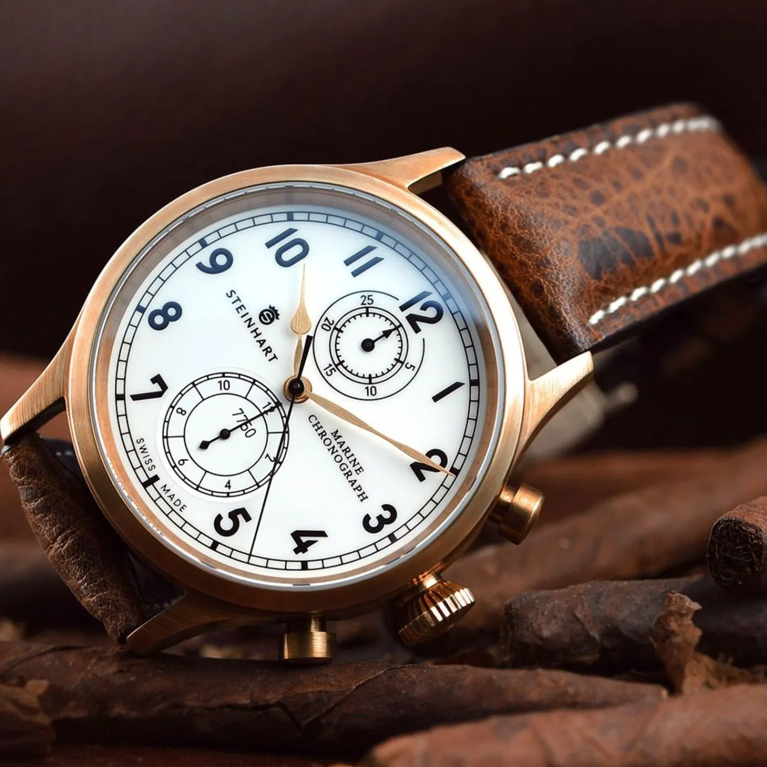 Steinhart Watches Premium Lijn^Marine-Chronograaf Brons Premium