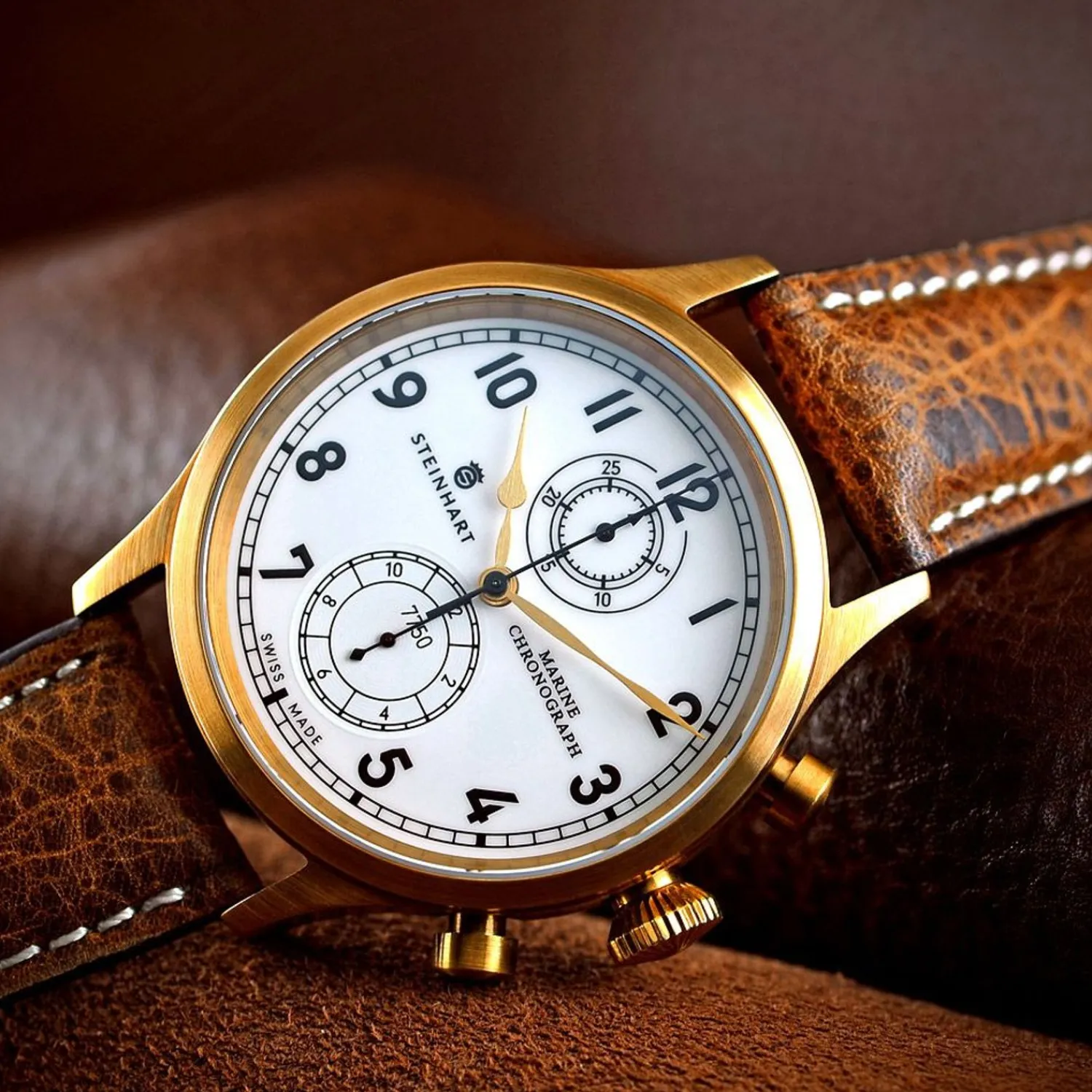 Steinhart Watches Maritieme Horloges^Marine-Chronograaf Brons Premium
