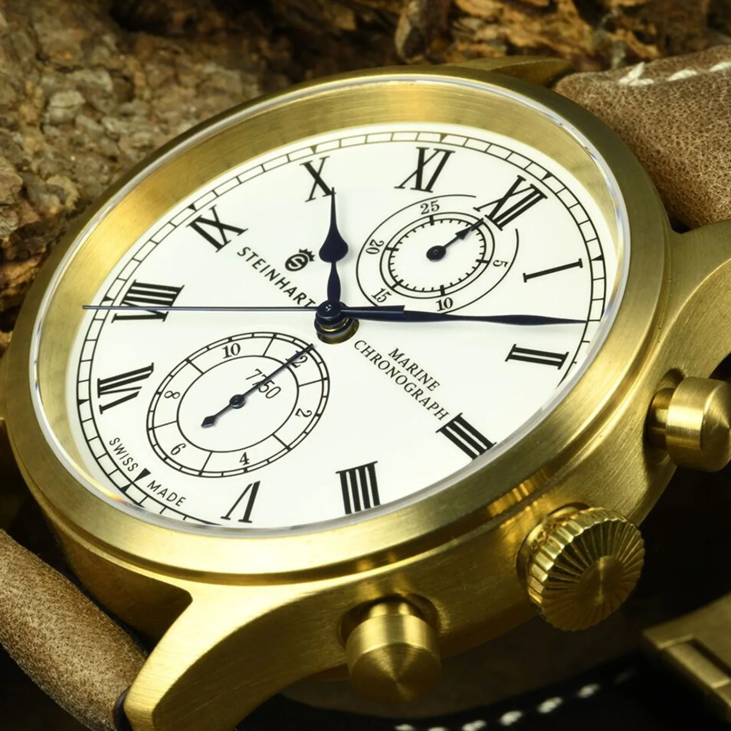 Steinhart Watches Maritieme Horloges^Marinechronograaf Brons Premium Romisch