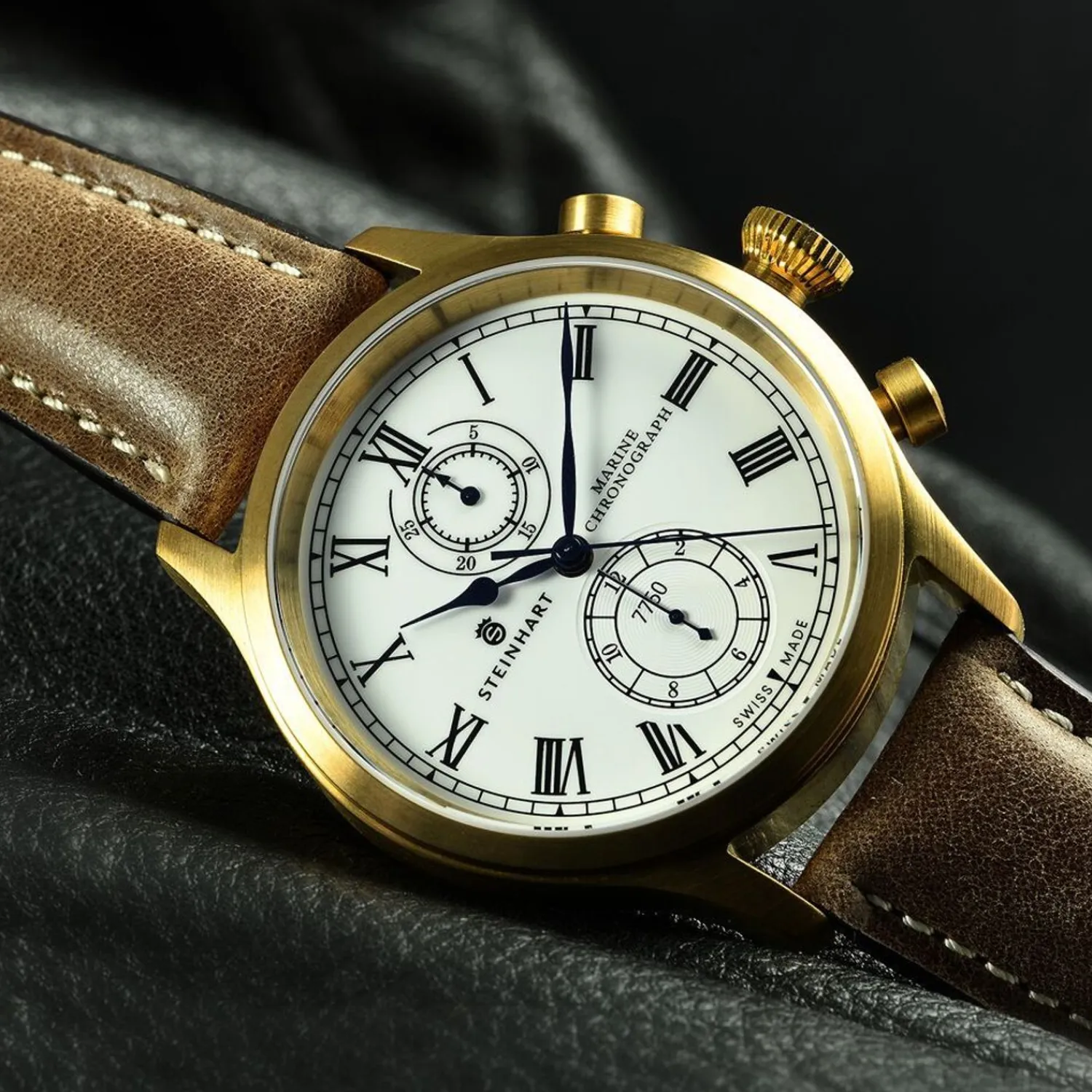 Steinhart Watches Maritieme Horloges^Marinechronograaf Brons Premium Romisch