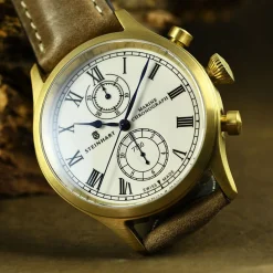 Steinhart Watches Maritieme Horloges^Marinechronograaf Brons Premium Romisch