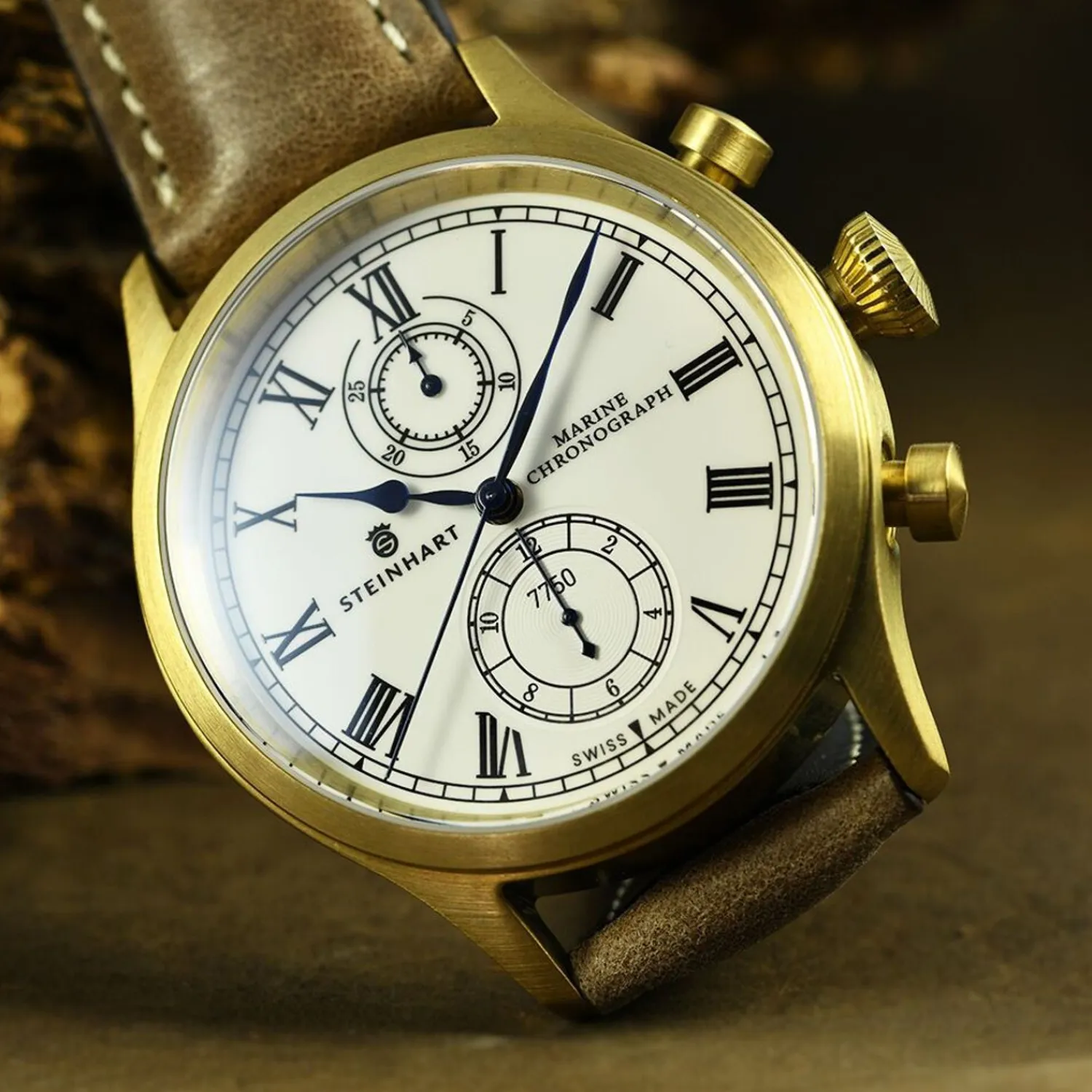 Steinhart Watches Maritieme Horloges^Marinechronograaf Brons Premium Romisch