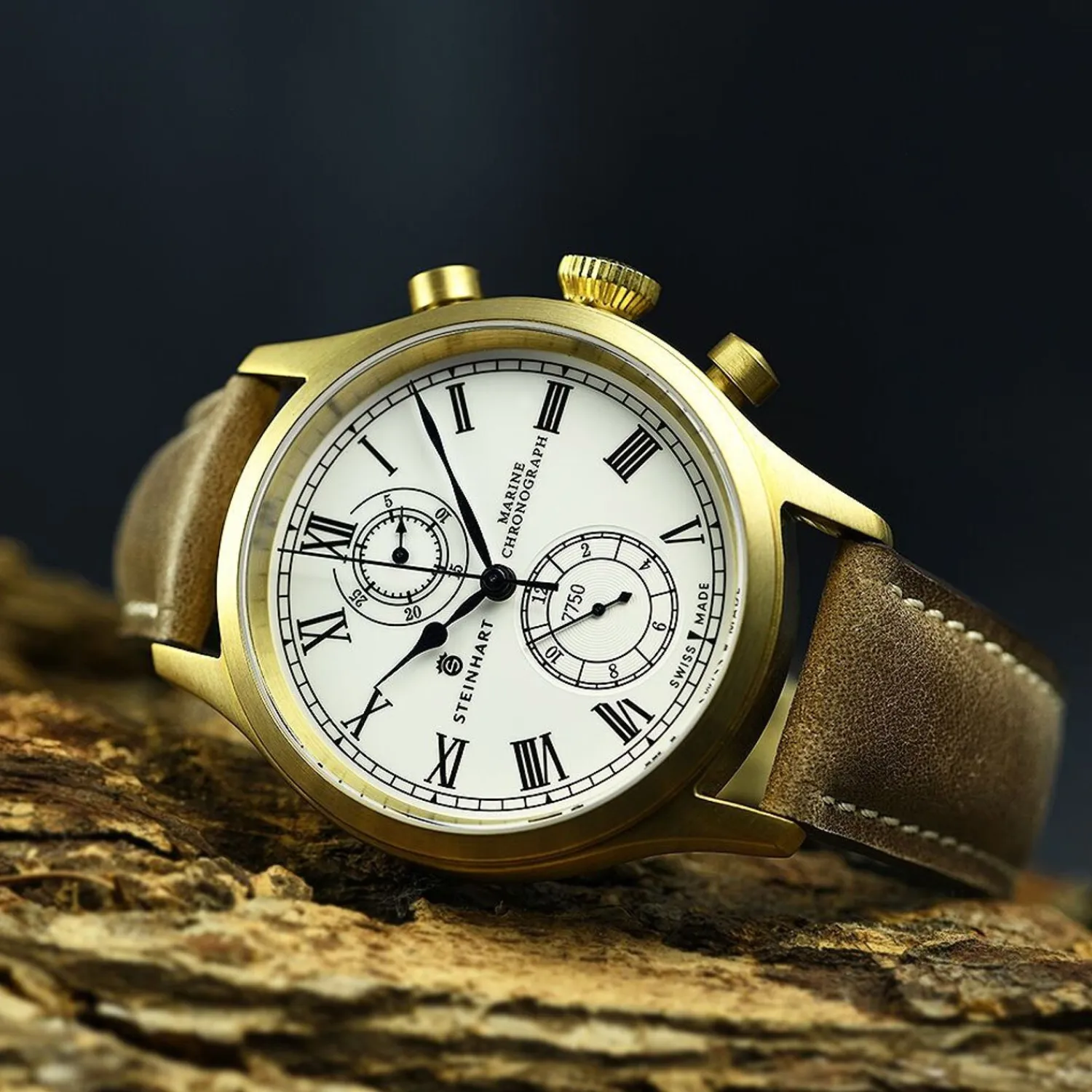 Steinhart Watches Maritieme Horloges^Marinechronograaf Brons Premium Romisch