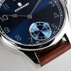 Steinhart Watches Maritieme Horloges^Marine Chronometer 42 Blauw Arabisch