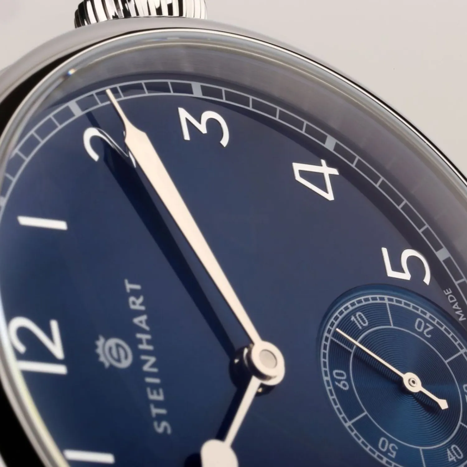 Steinhart Watches Maritieme Horloges^Marine Chronometer 42 Blauw Arabisch