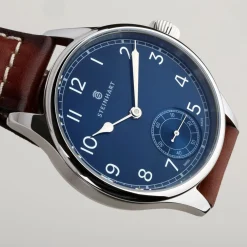 Steinhart Watches Maritieme Horloges^Marine Chronometer 42 Blauw Arabisch