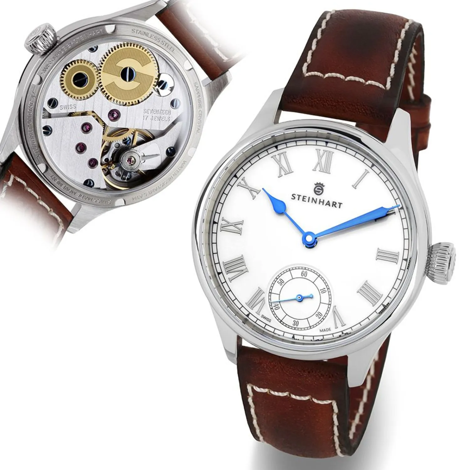Steinhart Watches Maritieme Horloges^Marinechronometer 42 Witte Romein
