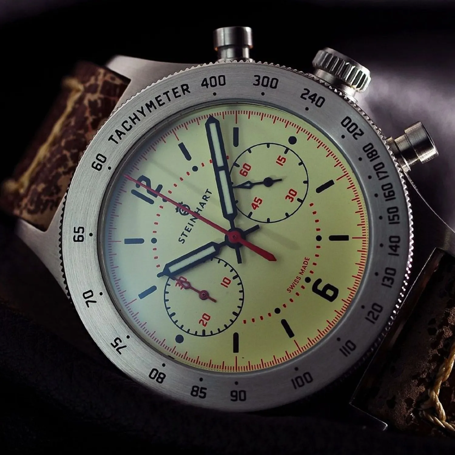 Steinhart Watches Maritieme Horloges^Marineofficier Beige