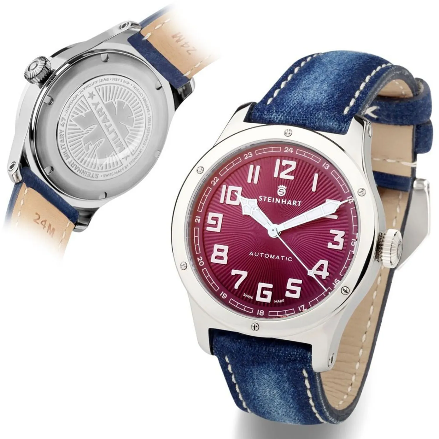 Steinhart Watches Verdere Modellen^Militair 47 Automatisch Rood