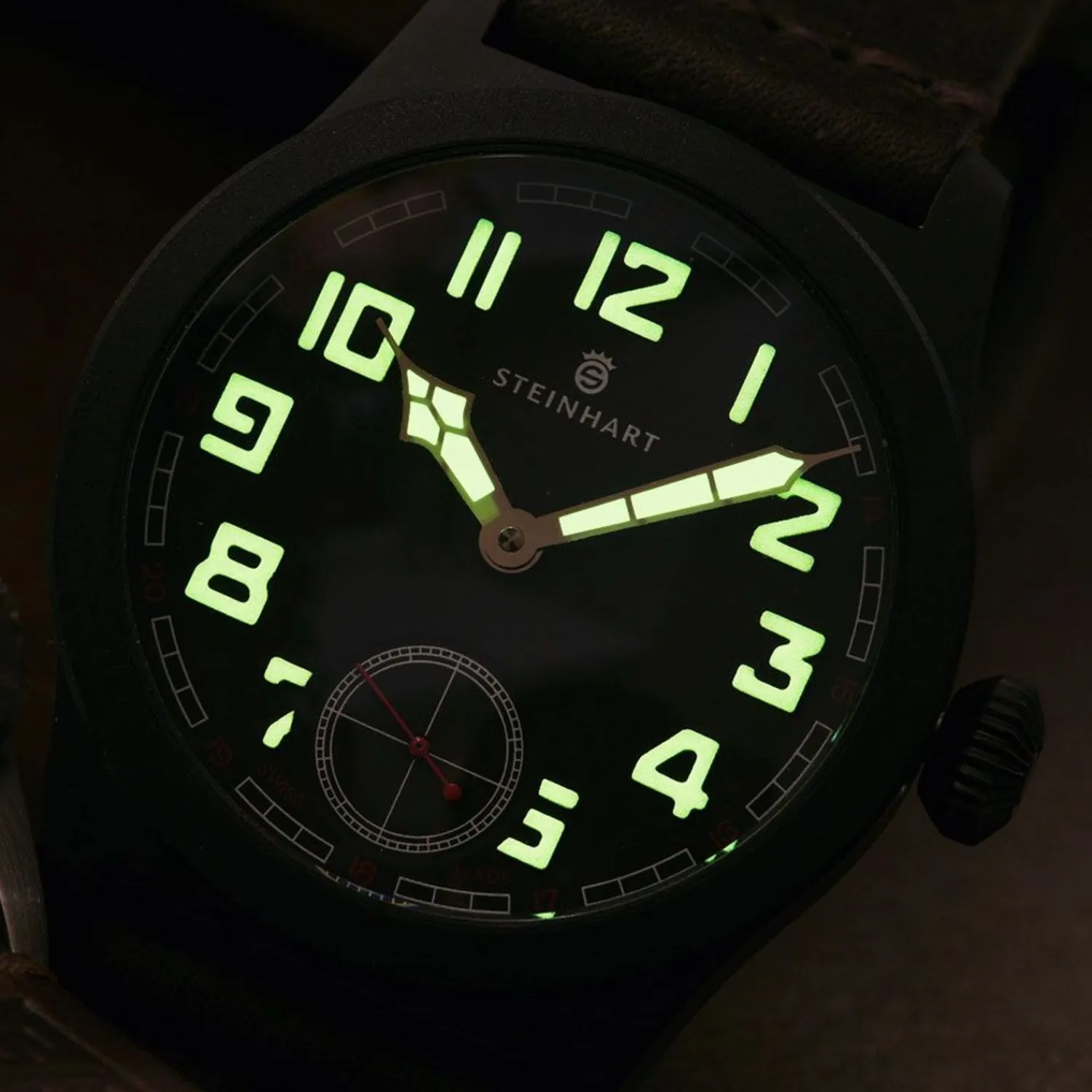Steinhart Watches Verdere Modellen^Militair 42 Handopwinder Zwart