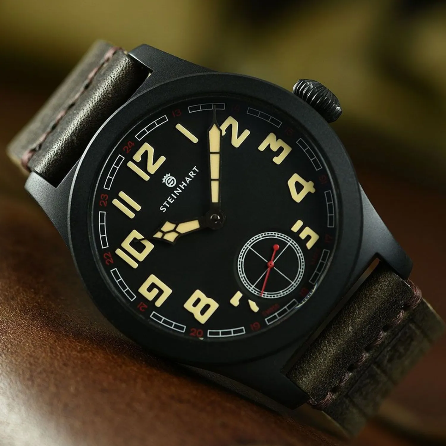 Steinhart Watches Verdere Modellen^Militair 42 Handopwinder Zwart