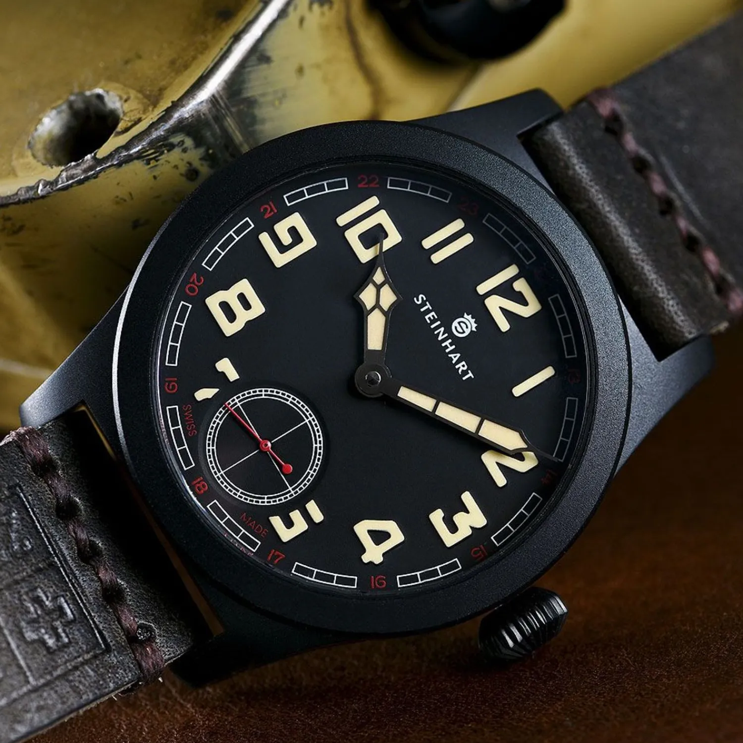Steinhart Watches Verdere Modellen^Militair 42 Handopwinder Zwart