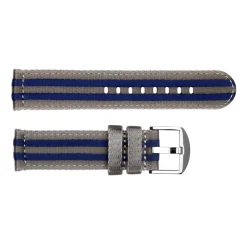 Steinhart Watches Bandjes 22 Mm^Nato Band Grijs/Blauw
