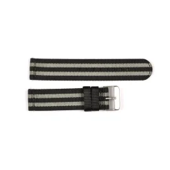 Steinhart Watches Bandjes 20 Mm^Nato Band Zwart/Grijs