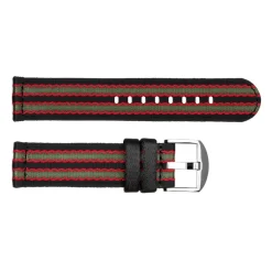 Steinhart Watches Bandjes 22 Mm^Nato Band Zwart/Rood/Groen