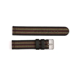 Steinhart Watches Bandjes 20 Mm^Nato Band Zwart/Rood/Groen