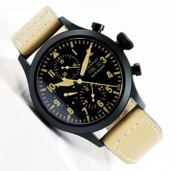 Steinhart Watches Pilotenhorloges^Nav B Chrono Ii Zwart Dlc