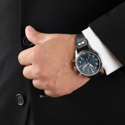 Steinhart Watches Pilotenhorloges^Nav.B-Chrono 42 Klassiek A-Type Blauw