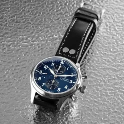 Steinhart Watches Pilotenhorloges^Nav.B-Chrono 42 Klassiek A-Type Blauw