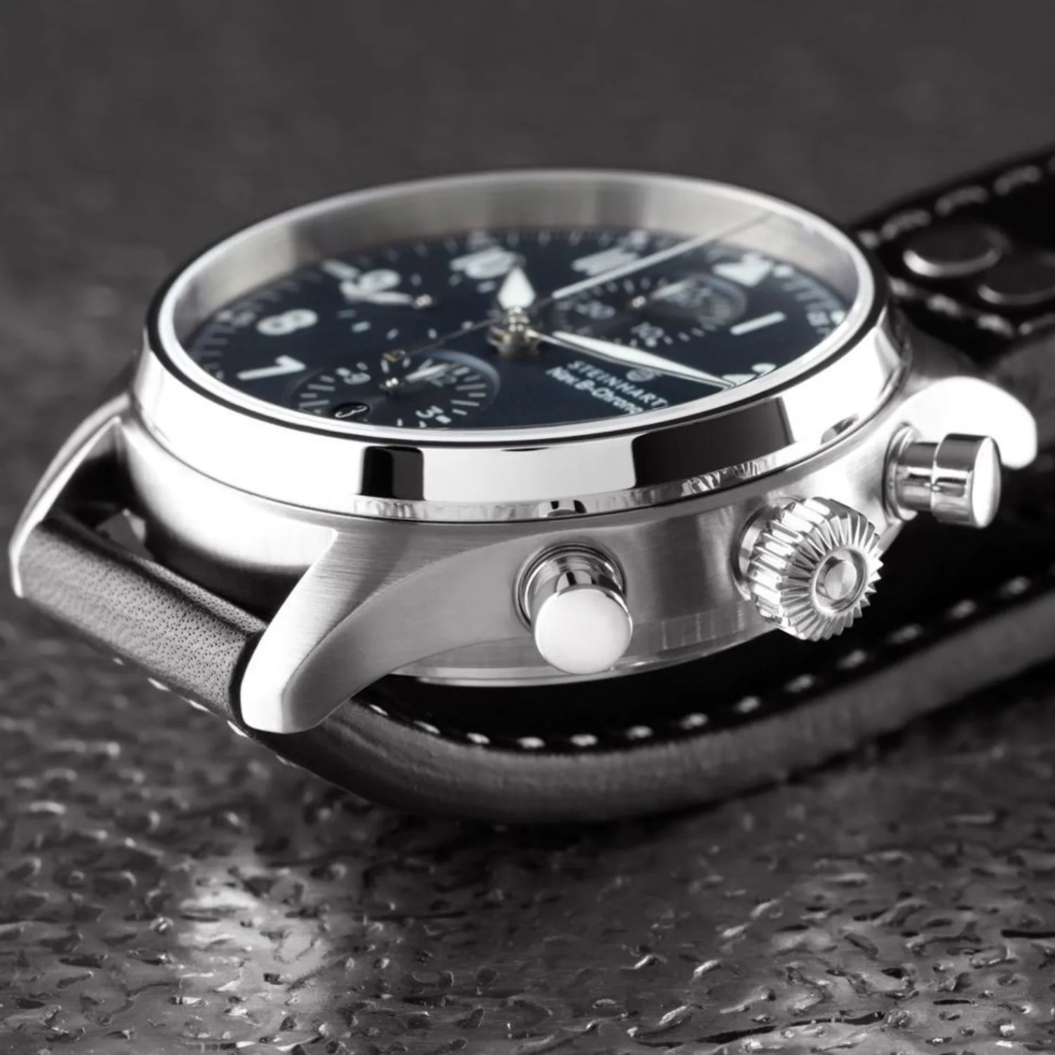 Steinhart Watches Chronografen^Nav.B-Chrono 42 Klassiek A-Type Blauw