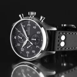 Steinhart Watches Pilotenhorloges^Nav.B-Chrono 42 Klassiek A-Type Zwart