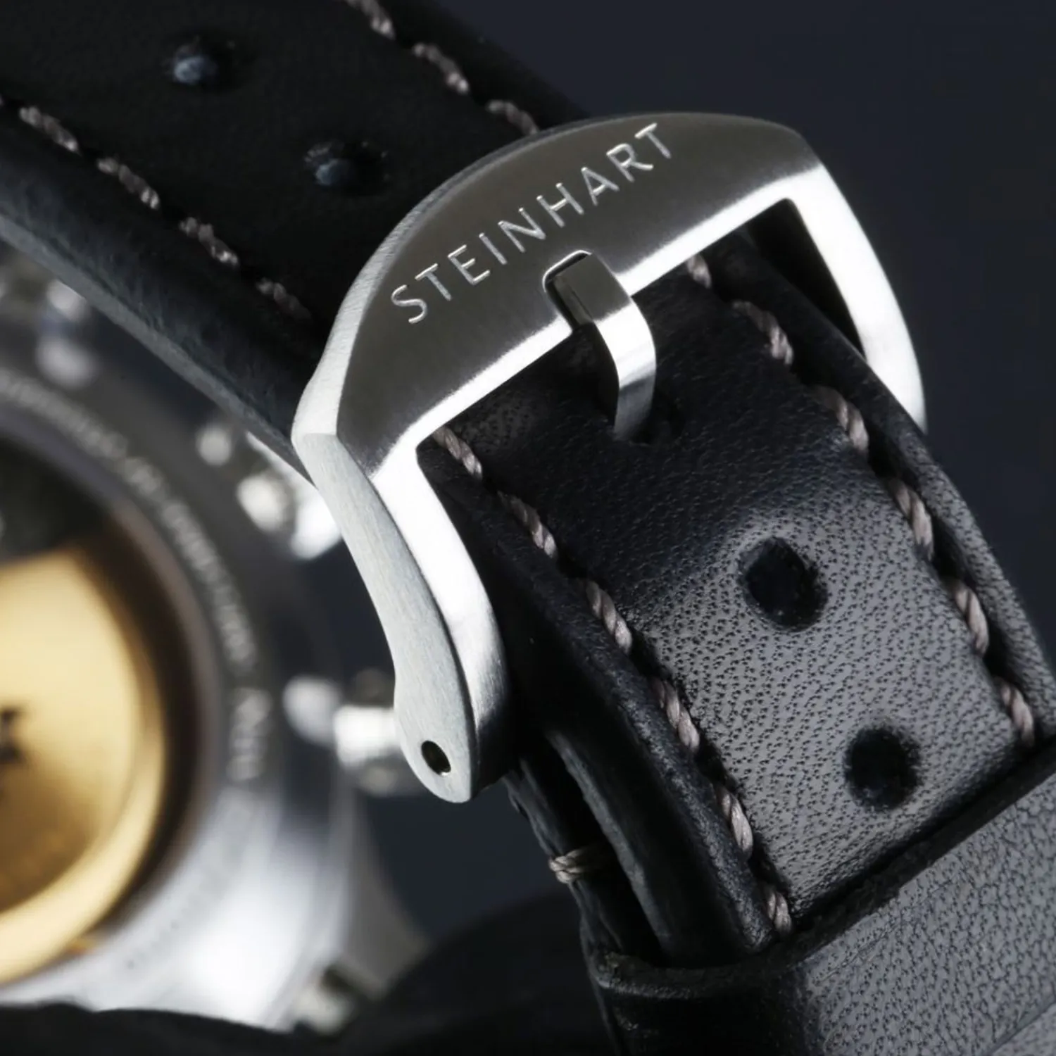 Steinhart Watches Pilotenhorloges^Nav.B-Chrono 42 Klassiek A-Type Zwart