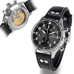 Steinhart Watches Chronografen^Nav.B-Chrono 42 Klassiek A-Type Zwart