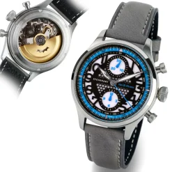 Steinhart Watches Chronografen^Nav.B-Chrono 42 Skeletblauw
