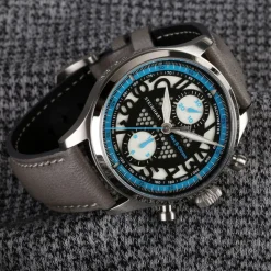 Steinhart Watches Chronografen^Nav.B-Chrono 42 Skeletblauw