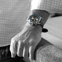 Steinhart Watches Chronografen^Nav.B-Chrono 42 Skeletblauw