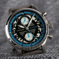 Steinhart Watches Chronografen^Nav.B-Chrono 42 Skeletblauw