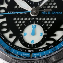 Steinhart Watches Chronografen^Nav.B-Chrono 42 Skeletblauw