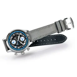 Steinhart Watches Beperkte Editie^Nav.B-Chrono 42 Skeletblauw