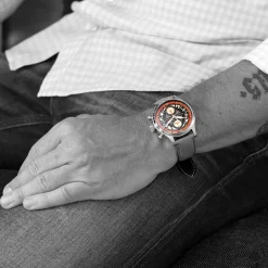 Steinhart Watches Beperkte Editie^Nav.B-Chrono 42 Skelet Oranje