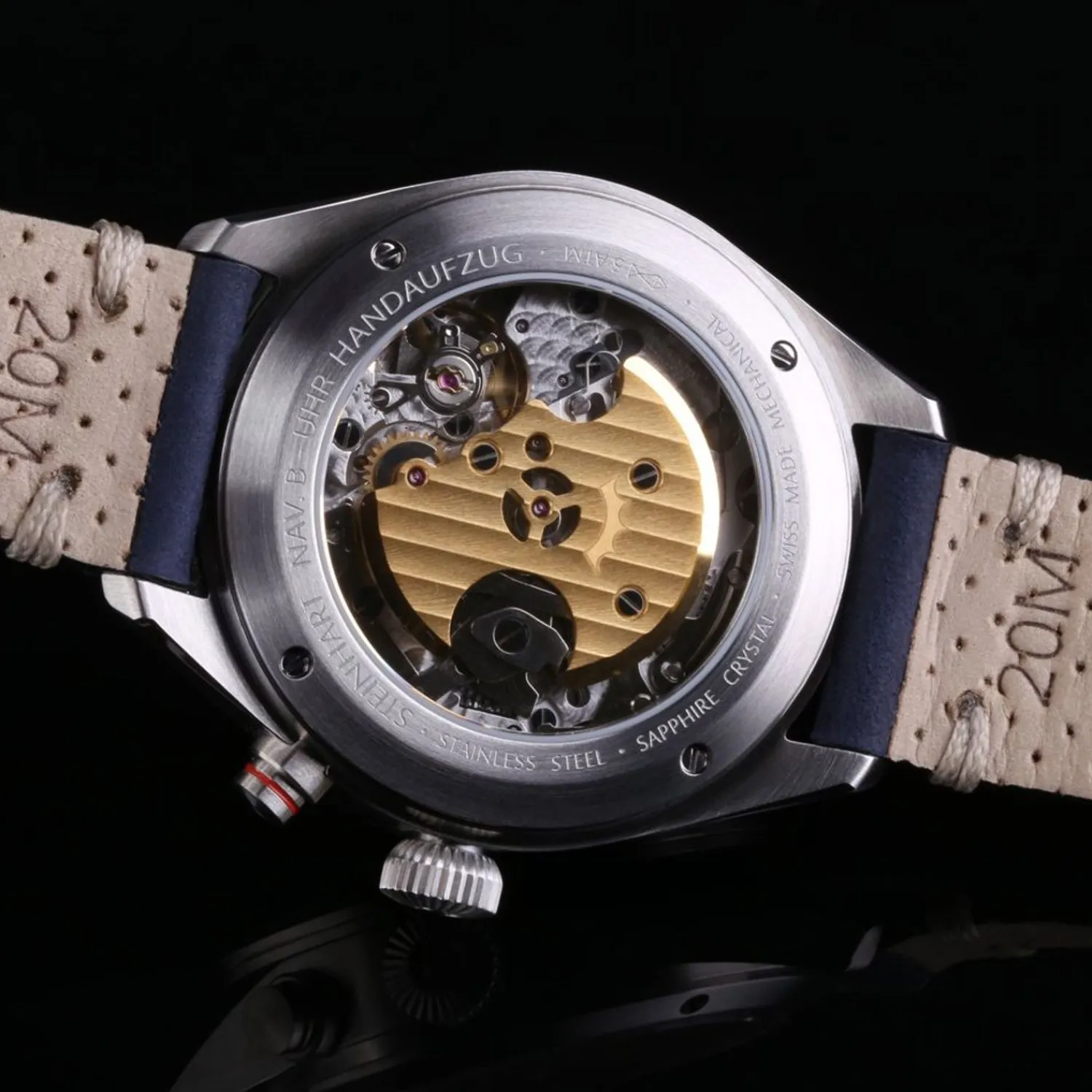 Steinhart Watches Chronografen^Nav.B - Monopusher 42 Blauw