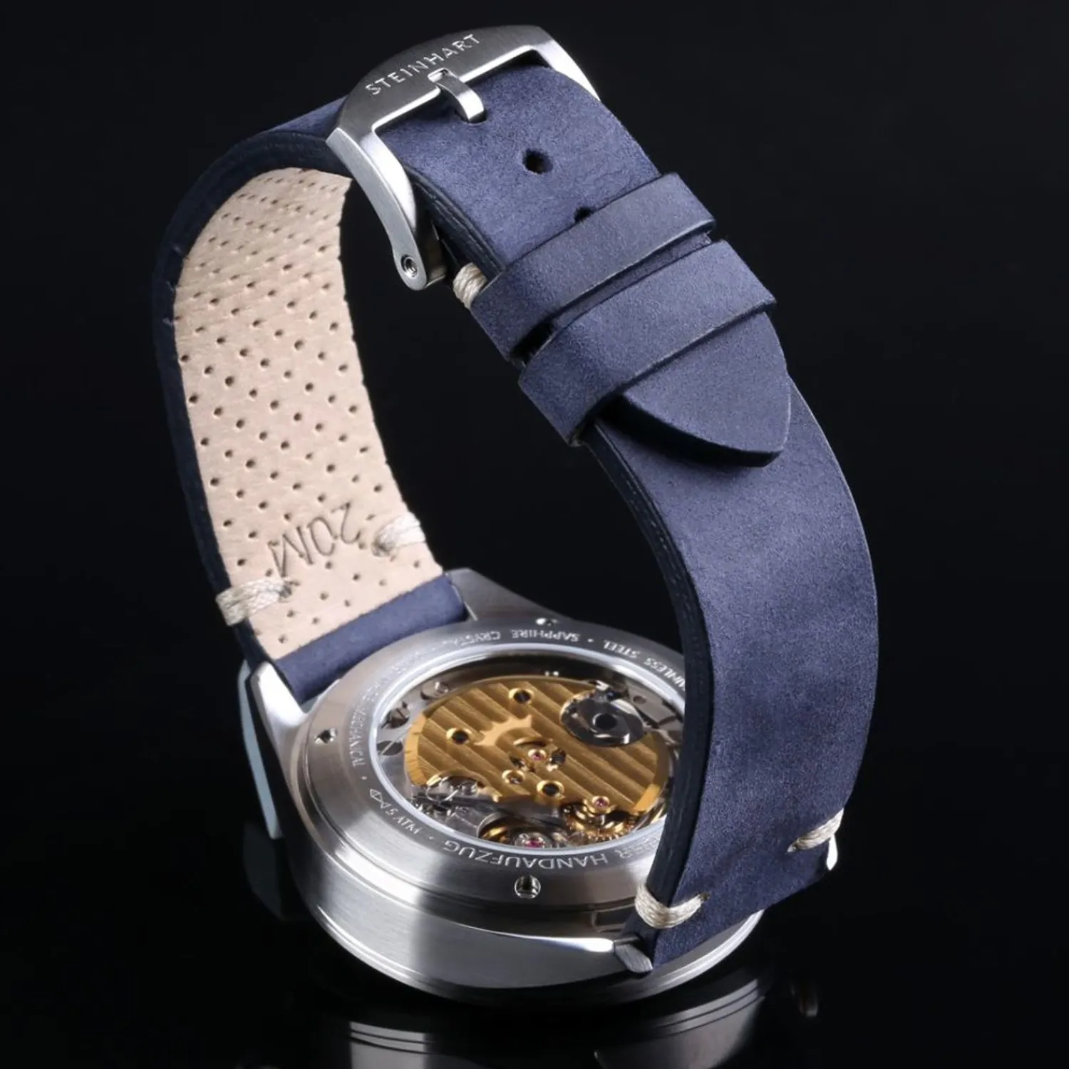Steinhart Watches Chronografen^Nav.B - Monopusher 42 Blauw